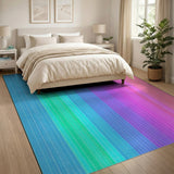 Multi-color and Patterns Vibrant Multi-Color Vertical Stripe Area Rug