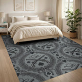 Grey Western Cowboy Area Rug