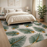Palm Frond Bells Pattern Area Rug