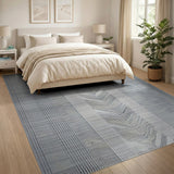 Grey Chevron Zigzag Geometric Area Rug