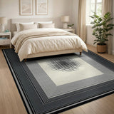 Concentric Frame Abstract Geometric Rug