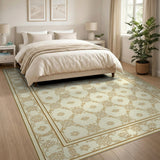 Elegant Gold on Ivory Ornate Area Rug
