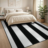 Bold Vertical Black and White Bold Black White Vertical Striped Area Rug
