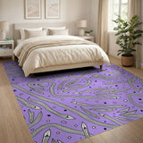 Purple Tribal Serpent Area Rug