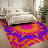 Vibrant Starburst Geometric Area Rug