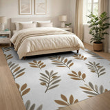 Brown Olive Branch Washable Area Rug