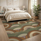 Layered Circle Geometric Area Rug