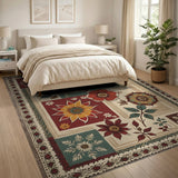 Vibrant Floral Patchwork Area Rug