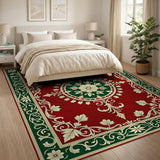 Elegant Red Elegant Red Persian Floral Medallion Rug