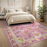 Blush Pink Floral Vintage No. 12 Area Rug