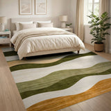 Verdant Wave Green Area Rug
