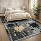 Abstract Paint Splatter Area Rug