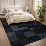 Grey Modern Geometric Grey Area Rug