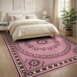 Pink Traditional Persian Star Medallion Rug