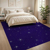 Navy Blue Starry Night Area Rug