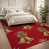Golden Bells Holly Red Area Rug