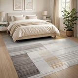 Beige and Neutral Geometric Modern Modern Geometric Beige Neutral Area Rug