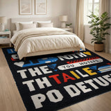 Vibrant Multi-Color Geometric Letter Area Rug