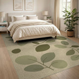 Green Leaf Botanical Area Rug