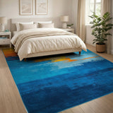 Abstract Sunset Horizon Area Rug