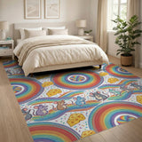 Rainbow Mice and Cheese Kids Area Rug