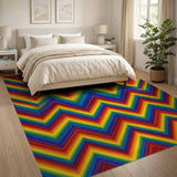 Rainbow Chevron Multi-Color Area Rug