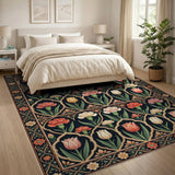 Persian Tulip Carnation Floral Area Rug