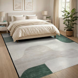 Abstract Area Blue and Teal Abstract Teal Wave Area Rug