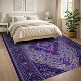 Purple Persian Medallion Area Rug