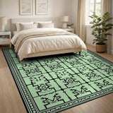 Mint Green Heritage Tribal Area Rug