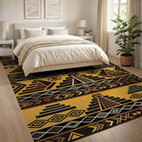 Aztec Pyramid Heritage Tribal Rug
