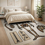 Vintage Skeleton Anatomy Area Rug