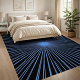 Blue Starburst Radiant Area Rug