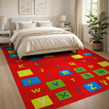 Multi-Color ABC Alphabet Kids Learning Rug