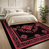 Red Ornate Traditional Persian Area Rug