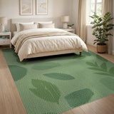 Green Leaf Scatter Area Rug