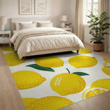 Sunny Lemon Fruit Pattern Fruit Pattern Area Rug