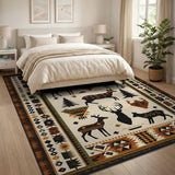 Heritage Tribal Deer Area Rug