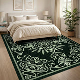 Ornate Lime Green Persian Area Rug