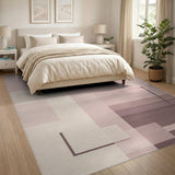 Pink Blush Pink Geometric Area Rug