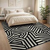 Bold Black White Geometric No. 14 Area Rug