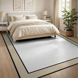 Beige Border Neutral Area Rug