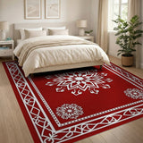 Red Persian Mandala Area Rug