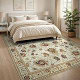 Cream Persian Floral Area Rug