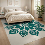 Emerald Mandala Floral Area Rug
