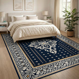 Navy Blue Persian Medallion No. 2 Area Rug