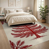 Stylized Red Fir Tree Area Rug