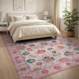 Blush Pink Floral Vintage No. 10 Area Rug