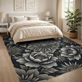 Vintage Peony Sunburst Area Rug