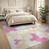 Whimsical Pink Cloud Area Rug